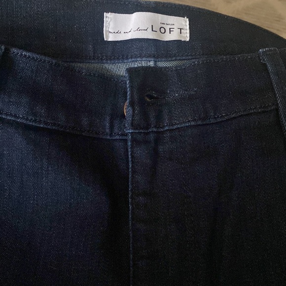 New w/tags Loft Dark Wash Flare Jeans - Picture 2 of 2